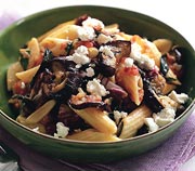 Penne With Grilled Eggplant and Radicchio