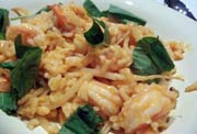 Risotto with Arugula and Shrimp